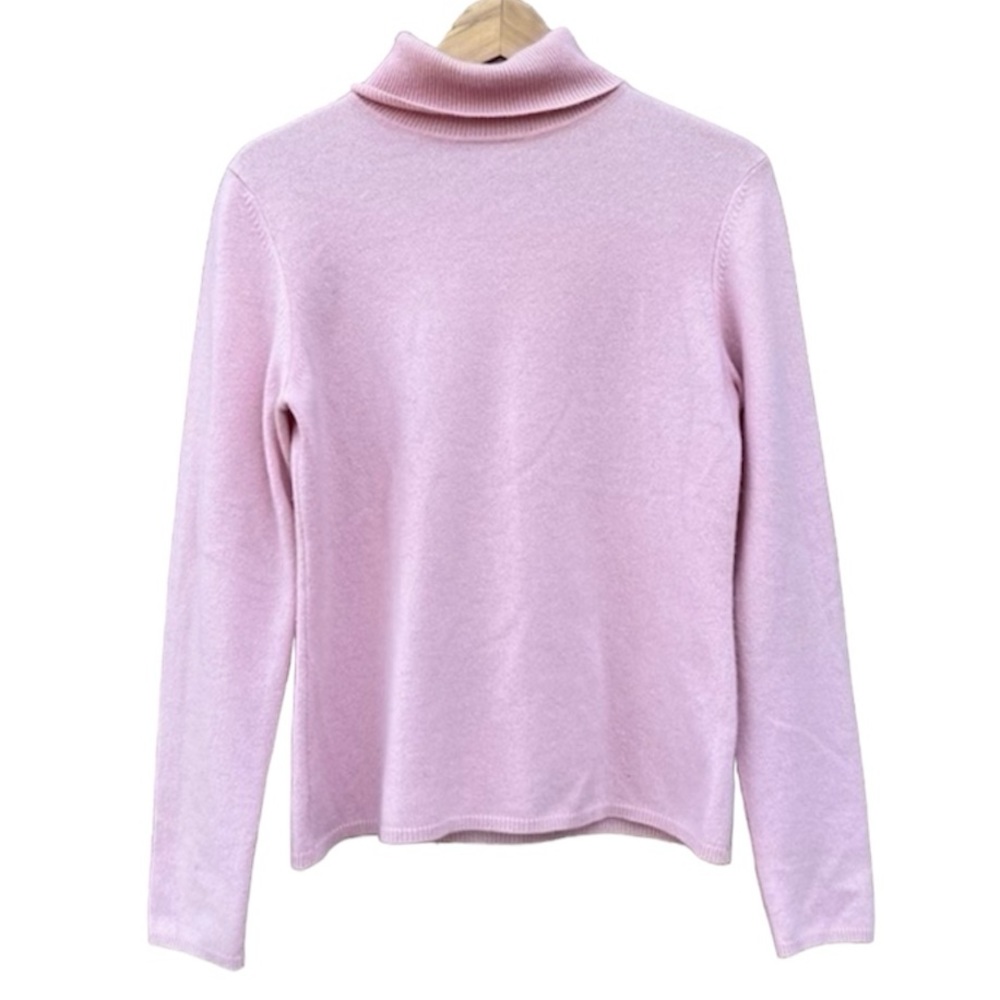 Charter Club 2-Ply 100% Cashmere Sweater Womens Size Medium Mock Neckline Pink